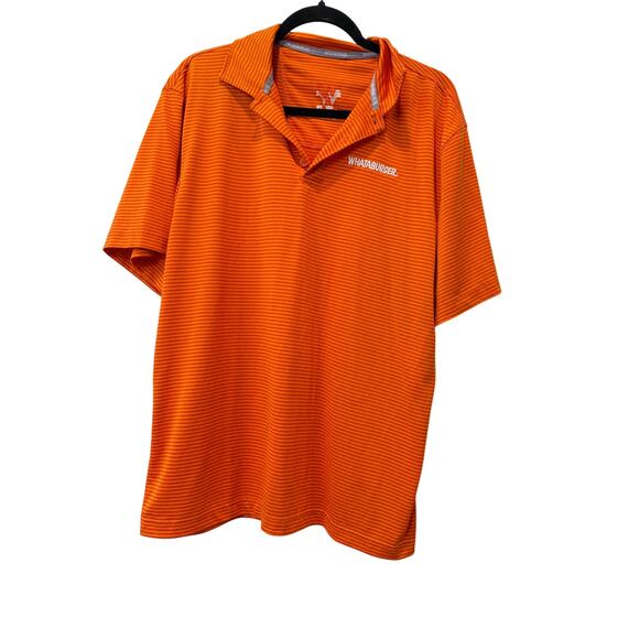 Whataburger Employee Orange Shirt Size XL Collared Short Sleeves Polo Uniform - Picture 1 of 6